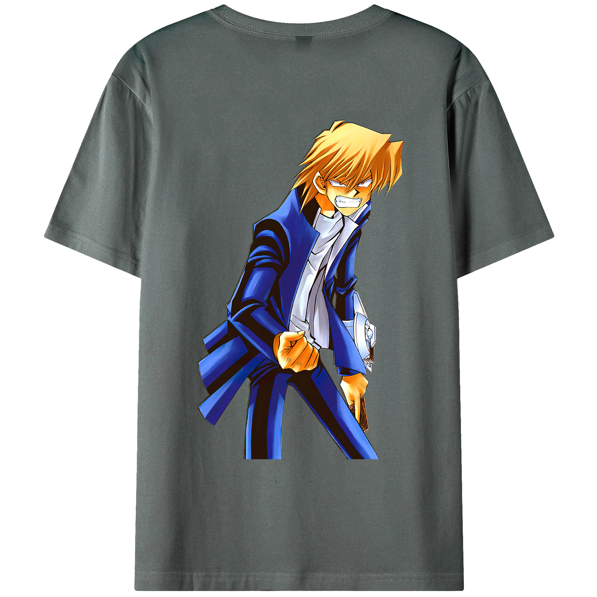 （画像用） 遊☆戯☆王 Yu-Gi-Oh! 綿100％ メンズ半袖Tシャツ（バックプリント） 通気性